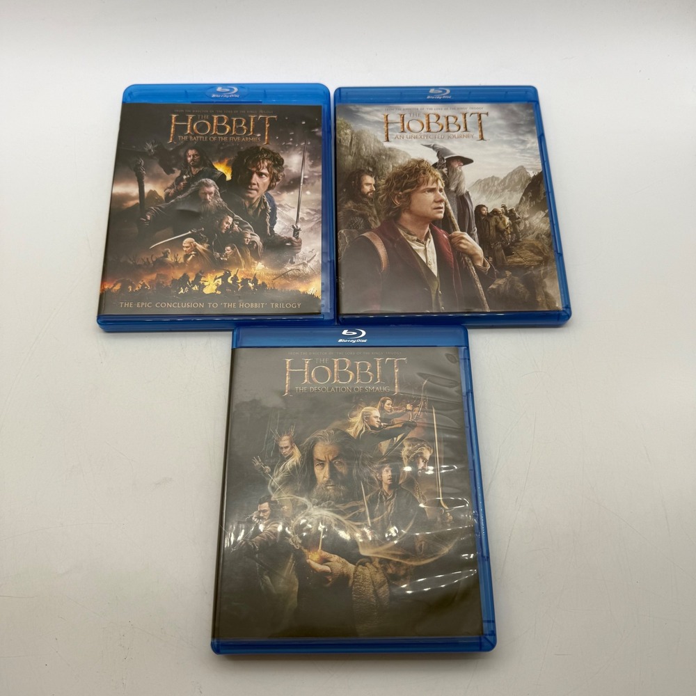 Warner Bros The Hobbit Trilogy Blu-ray Movie Set 3-Disc Blue Fantasy Adventure